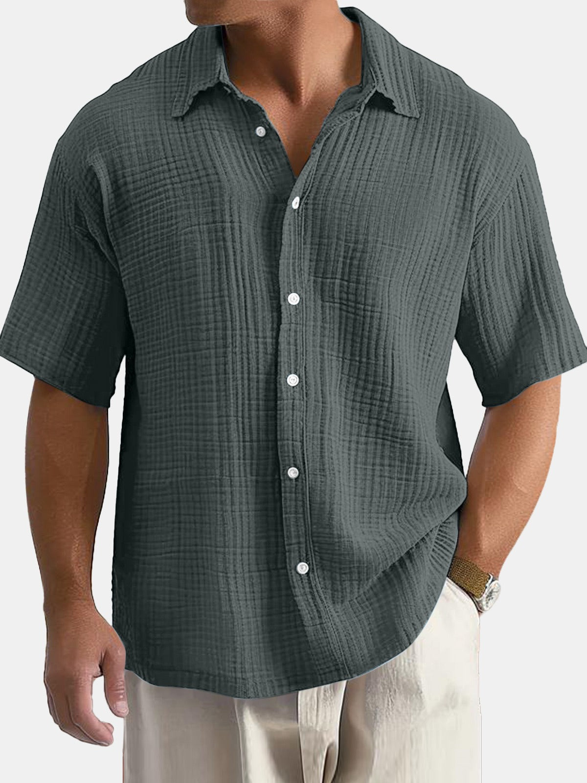 Flystepz™ Casual Cotton Lapel Shirt